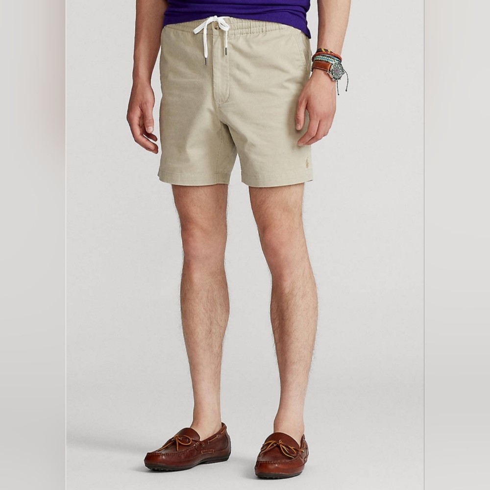 Men's Polo Ralph Lauren 6" Polo Prepster Stretch Twill Shorts in Khaki Tan XL